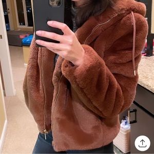 Rachel Zoe Women's Faux Fur Jacket In brown